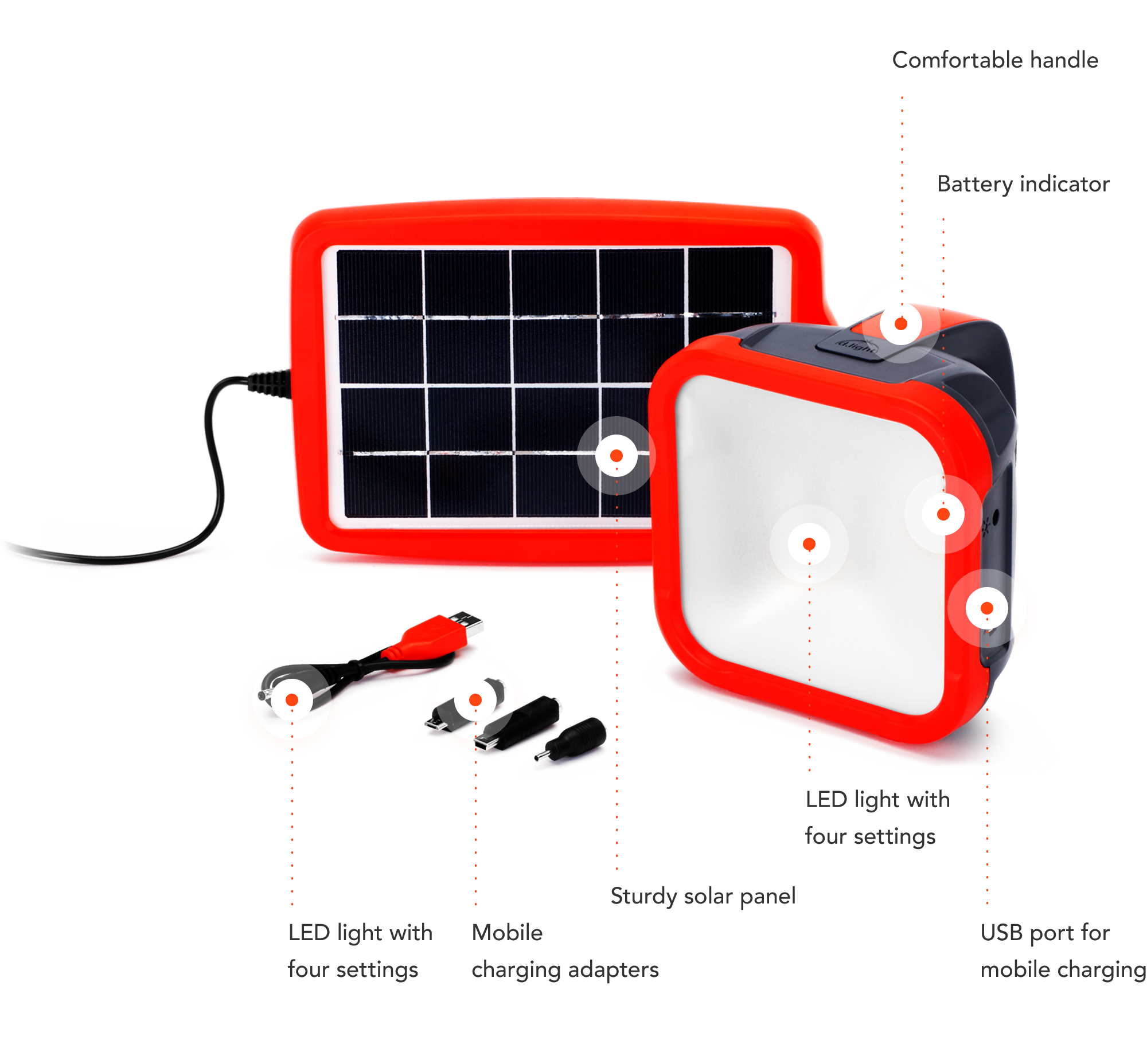 Solar Light LED Rechargeable Lantern d.light S300 Mobile Charger 